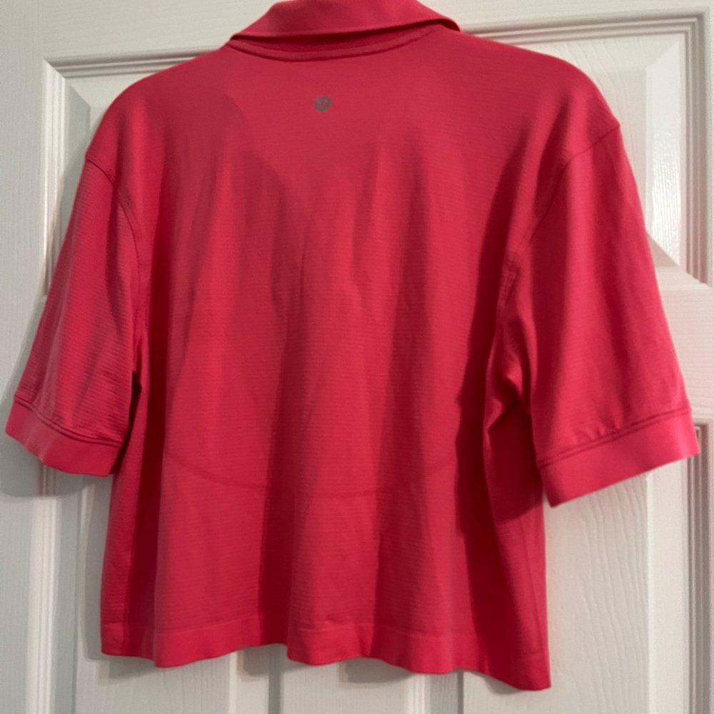 lululemon athletica Swiftly Tech Relaxed Fit Polo Shirt Lipgloss -Size 8 - Picture 4 of 7